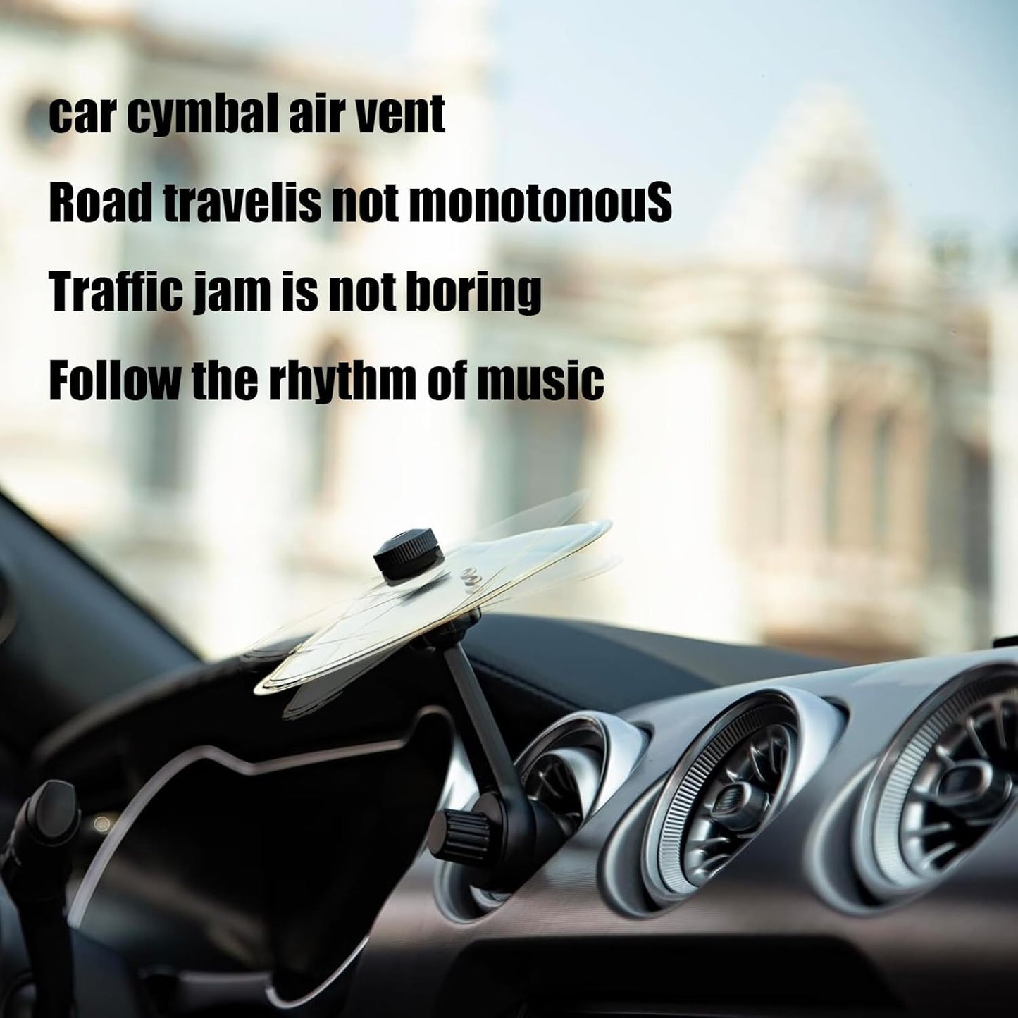 Car Cymbal. Mini Drum Crash Cymbal For Car Vent.Car Cymbal Air Vent.Car Symbol Drum Air Vent (Gold)