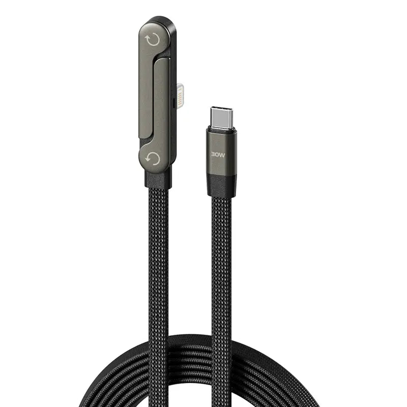 2 in 1 Invisible Holder Charger Cable 240W Fast Charging Cord with Built-In Phone Stand, 4.9FT