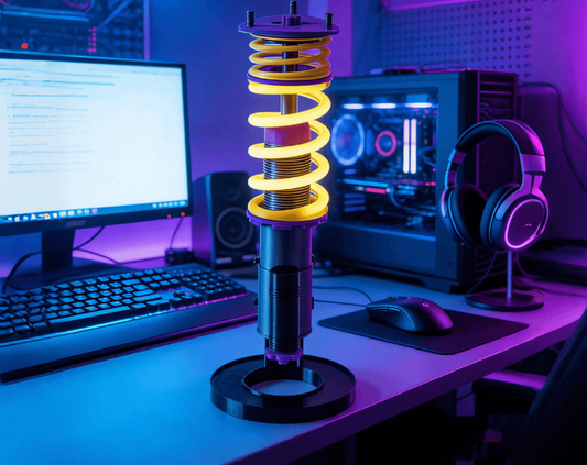 kokogol | The Coilover Desk Lamp: Performance Art for Your Workspace