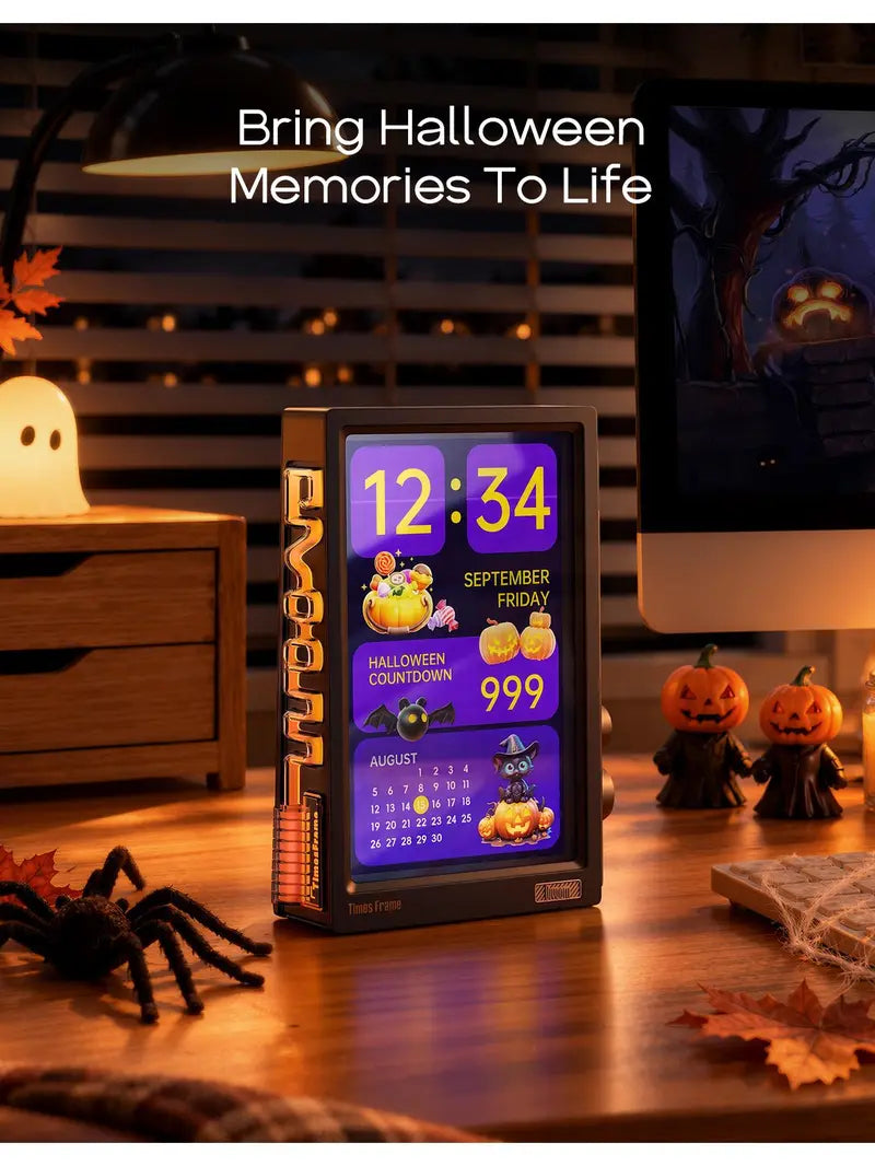 Times Frame — WiFi Smart Digital Photo Frame, 10.1" Transparent Floating Desk Display