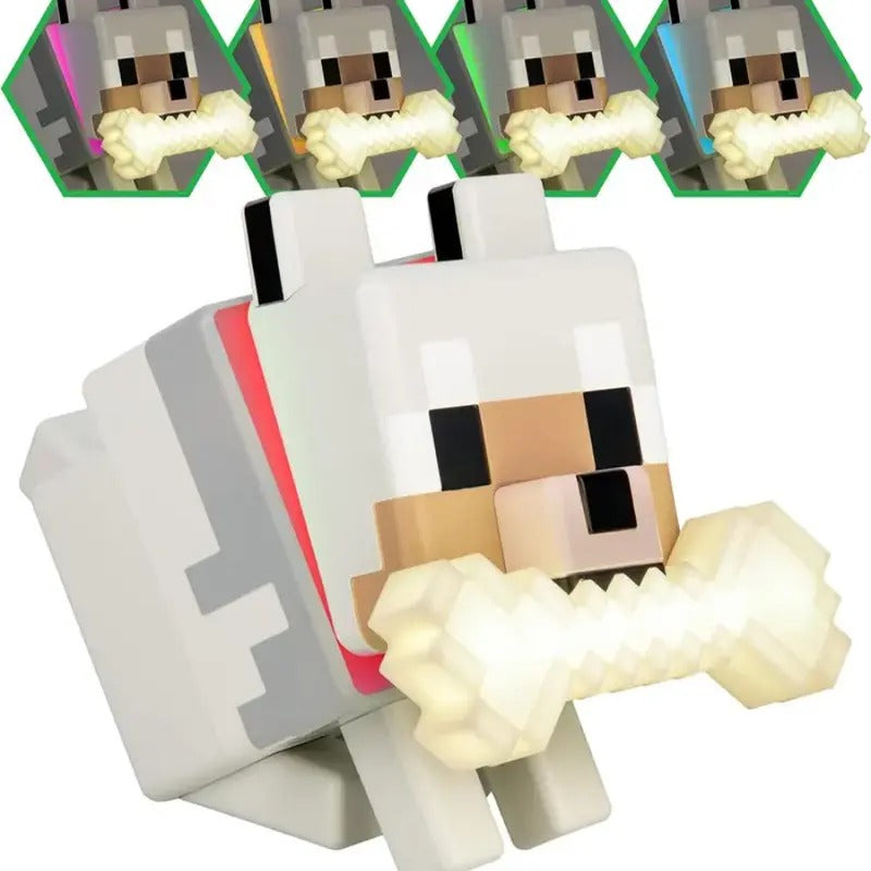 Wolf Pixel LED Night Light – 5-Color Touch Lamp for Bedroom & Gaming Room