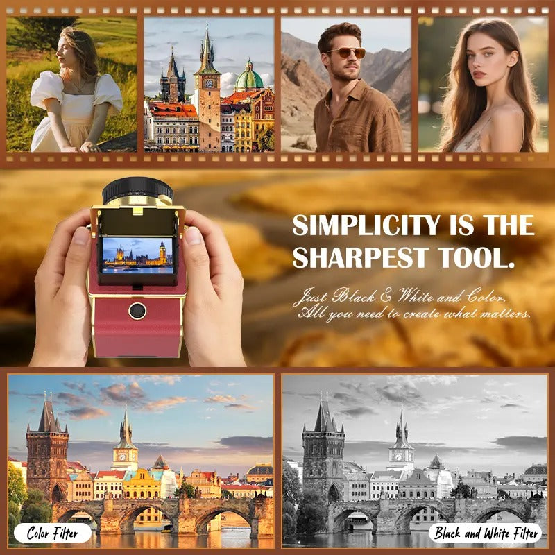 RetroView 64MP Waist-Level Digital Camera – 2.7K Video & 16X Zoom