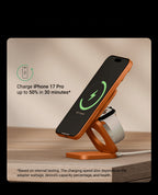 kokogol Qi2.2 Max | 25W Industrial Foldable 3-in-1 Magnetic Wireless Charging Station