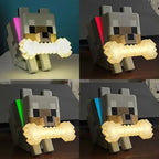 Wolf Pixel LED Night Light – 5-Color Touch Lamp for Bedroom & Gaming Room