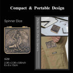 Pocket Revolving Metal RPG Dice - Dungeons & Dragons D20 Dice Games Rpg Metal Set with leather case