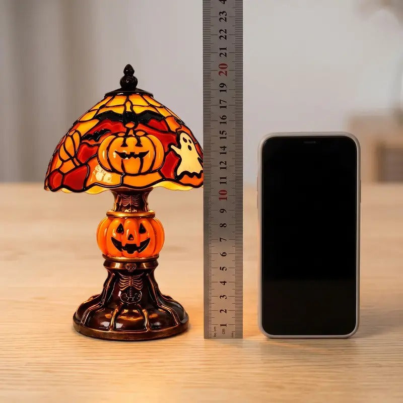 Halloween Pumpkin Bat Table Lamp – Retro Cozy Night Light
