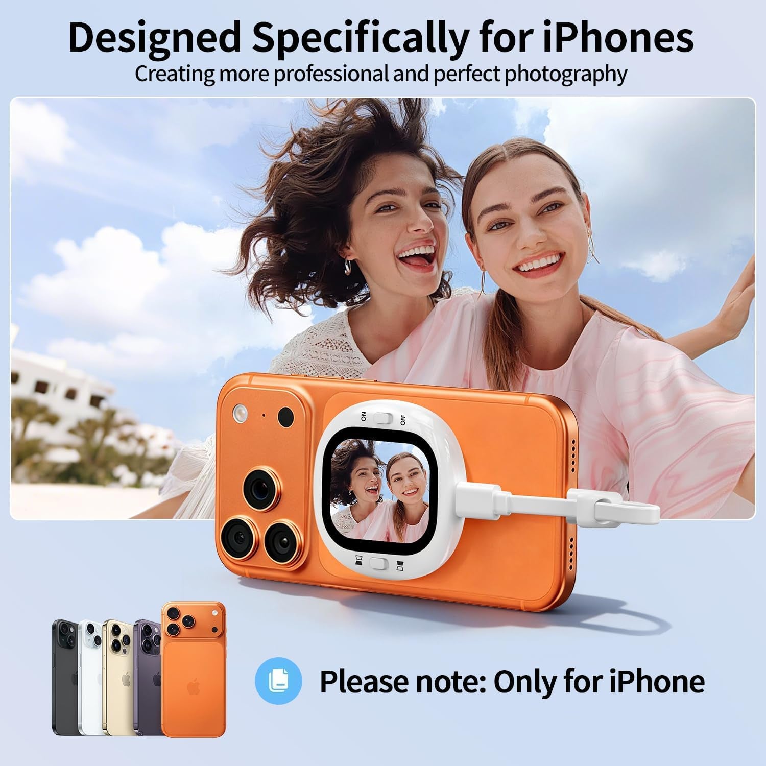 Mini Magnetic Vlog Selfie Monitor Screen iPhone with Remote
