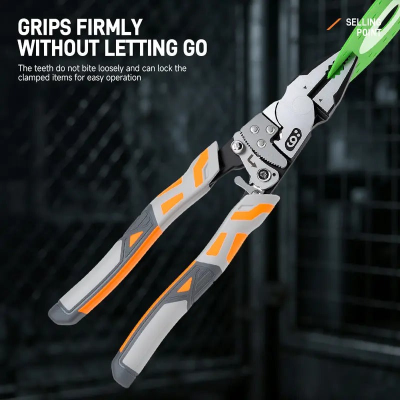 55#Self-Locking Ratchet Pliers – Heavy-Duty Wire Cutter & Clamping Tool