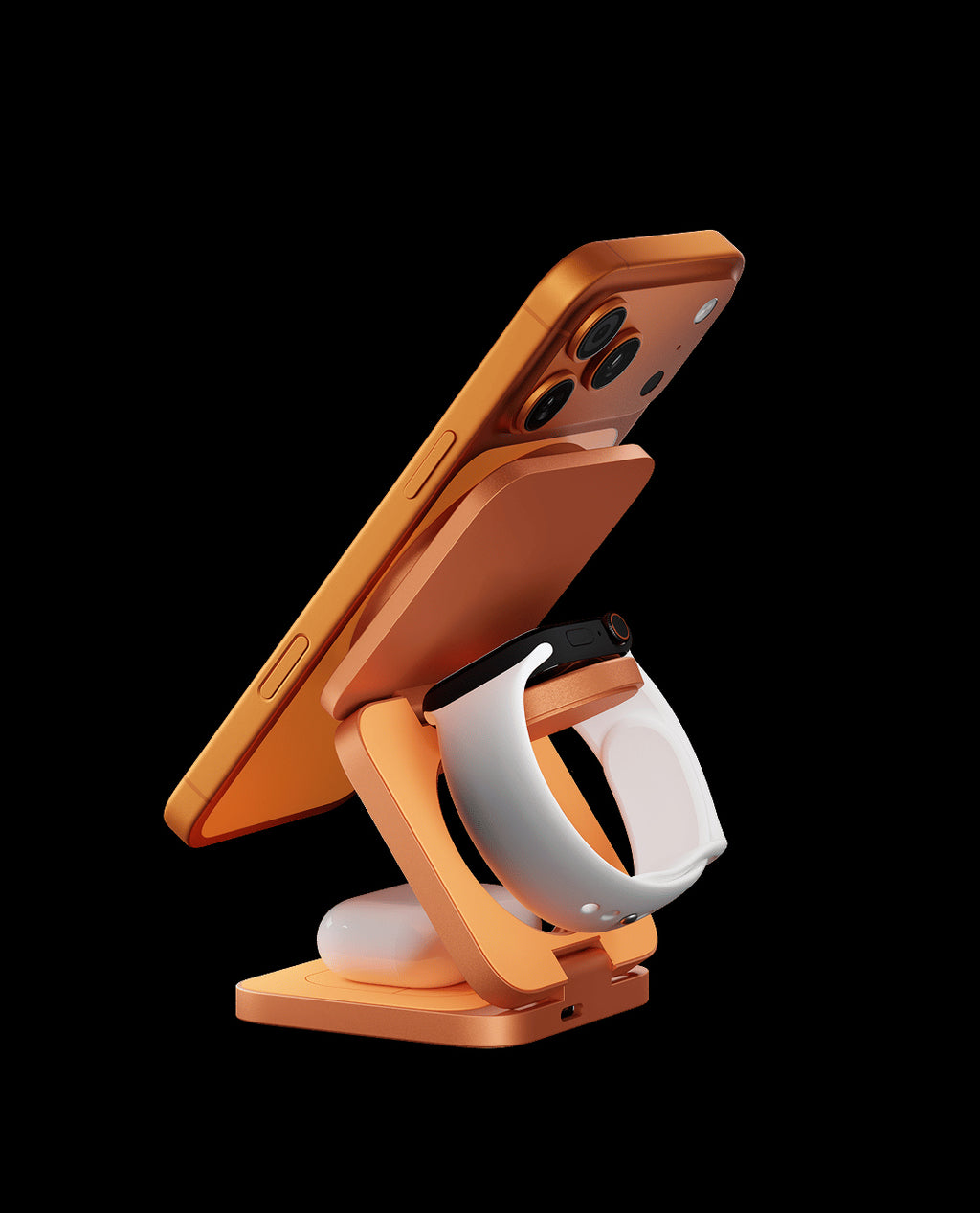 kokogol Qi2.2 Max | 25W Industrial Foldable 3-in-1 Magnetic Wireless Charging Station