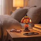 Halloween Pumpkin Bat Table Lamp – Retro Cozy Night Light