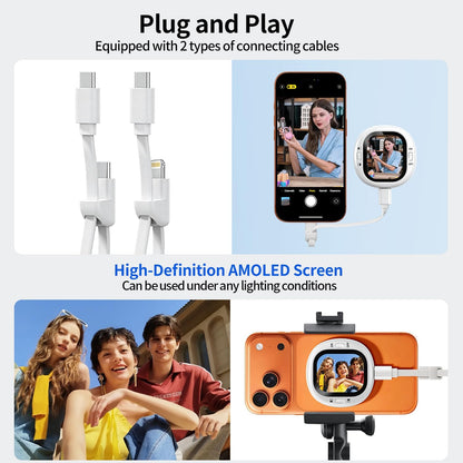 Mini Magnetic Vlog Selfie Monitor Screen iPhone with Remote