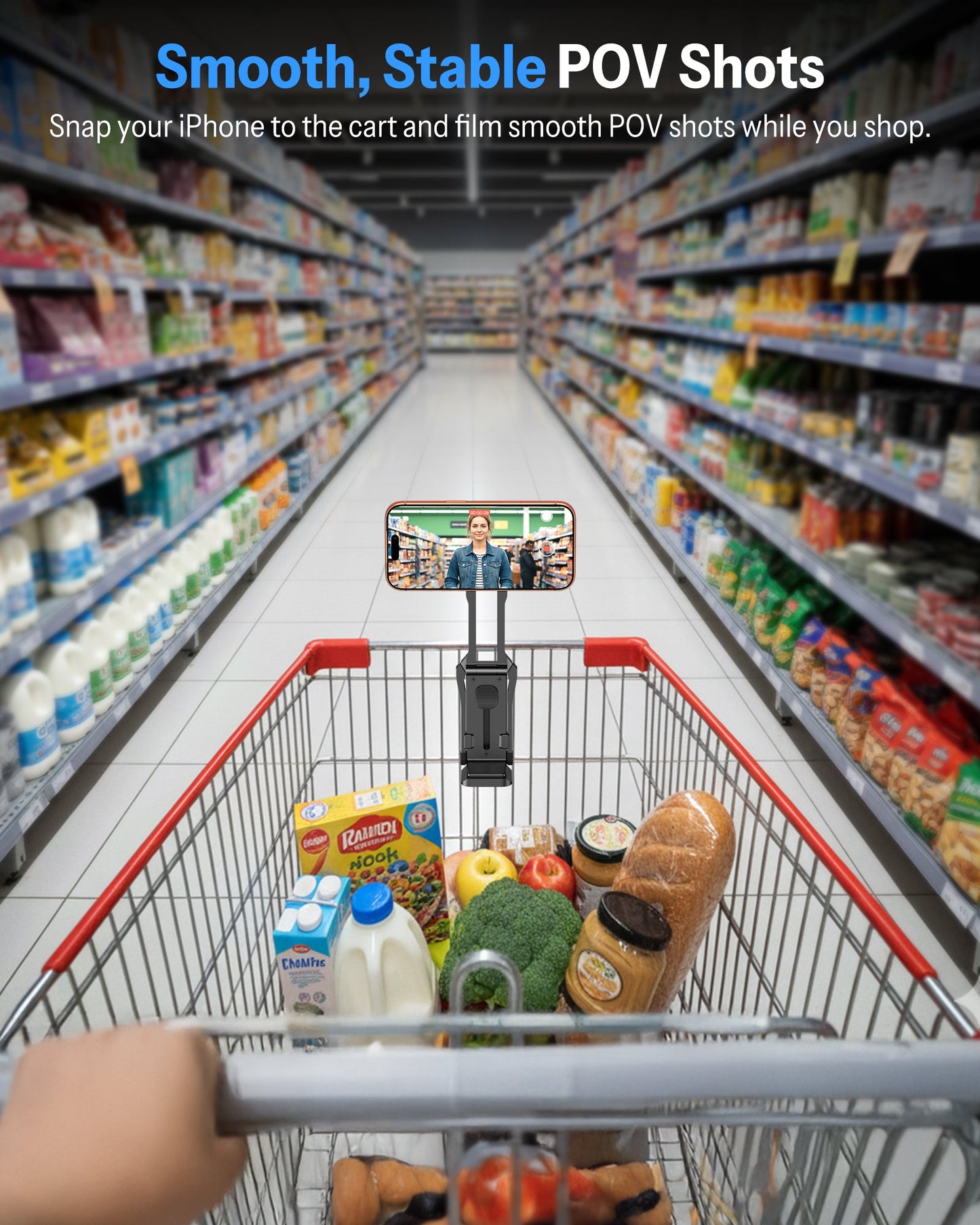 Magnetic Phone Holder for Vlogging, Content Creator Essentials with 1/4" Screw, Arca, Strong Back Magnet for Gym, Adjustable Phone Stand & Selfie Stick