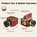 RetroView 64MP Waist-Level Digital Camera – 2.7K Video & 16X Zoom