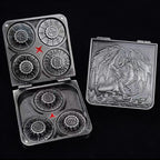 Pocket Revolving Metal RPG Dice - Dungeons & Dragons D20 Dice Games Rpg Metal Set with leather case