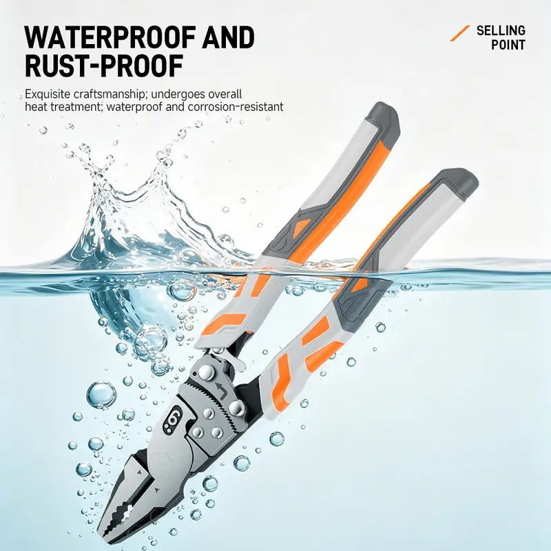55#Self-Locking Ratchet Pliers – Heavy-Duty Wire Cutter & Clamping Tool