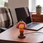 Halloween Pumpkin Bat Table Lamp – Retro Cozy Night Light