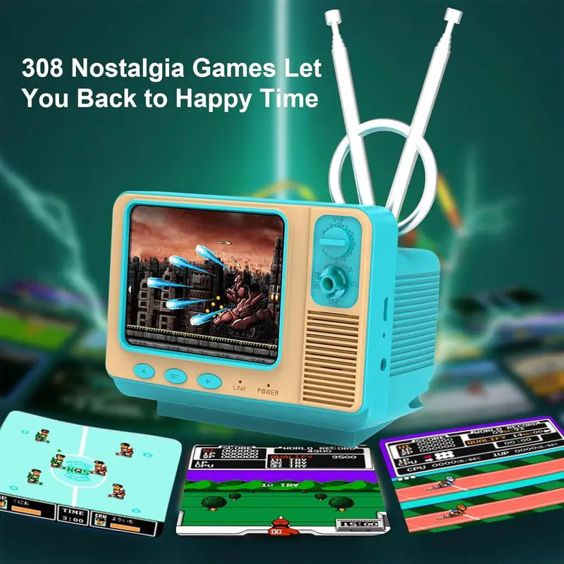 Retro Mini TV Game Console 308 Games 3 Inch Screen Portable Gaming System