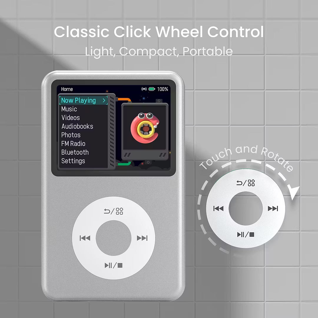 Bringt die 2000er zurück: Retro MP3/MP4 Player mit Bluetooth, HiFi Audio, 2,4" Display & 35h Akkulaufzeit