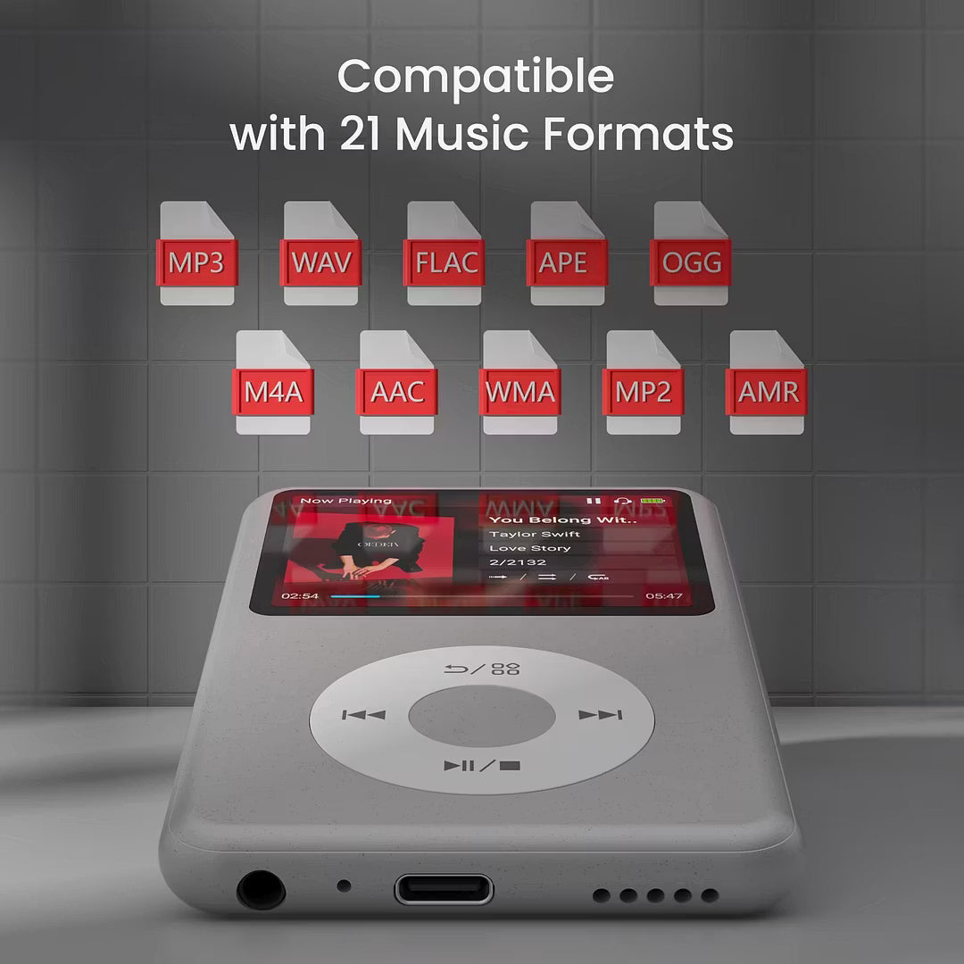 Bringt die 2000er zurück: Retro MP3/MP4 Player mit Bluetooth, HiFi Audio, 2,4" Display & 35h Akkulaufzeit