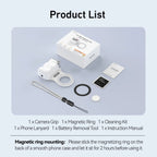 Magnetic Phone Grip with Bluetooth Shutter - Ergonomic Smartphone Camera Handle & Adjustable Stand