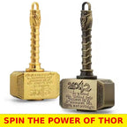 Thor's Hammer Metal Fidget Spinner in Gold and Bronze Gold - Spin the Power of Thor