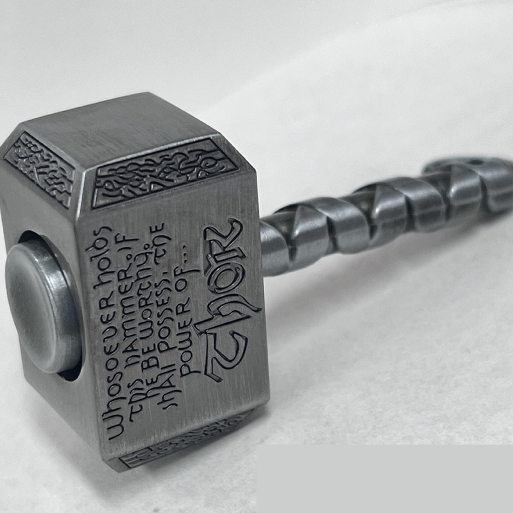 Thor's Hammer Metal Fidget Spinner close-up in Bronze Gold