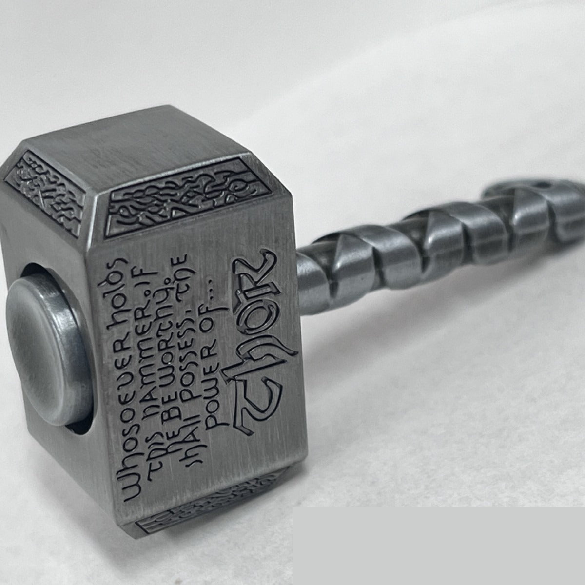 Thor's Hammer Metal Fidget Spinner close-up in Bronze Gold