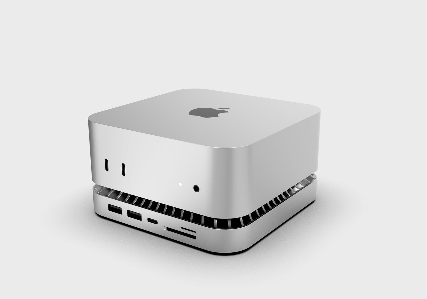 New M4/2024 Mac Mini Hub & Stand with NVMe/ M.2 SATA SSD Enclosure for All New Mac Mini M4/M4Pro