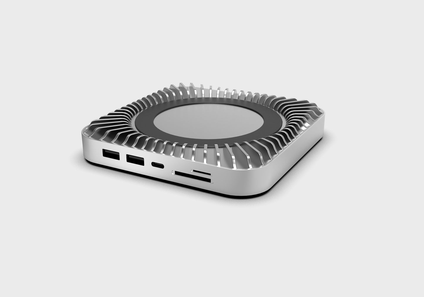 New M4/2024 Mac Mini Hub & Stand with NVMe/ M.2 SATA SSD Enclosure for All New Mac Mini M4/M4Pro