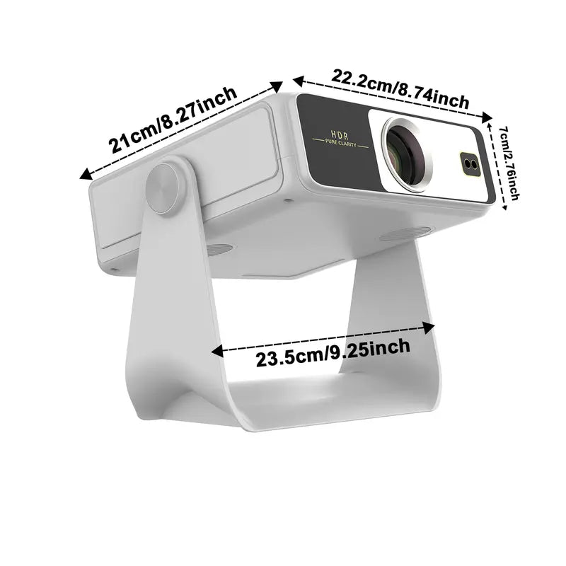 Smart Touch Screen Projector: Portable 4K Home Theater with Android OS, WiFi & Bluetooth