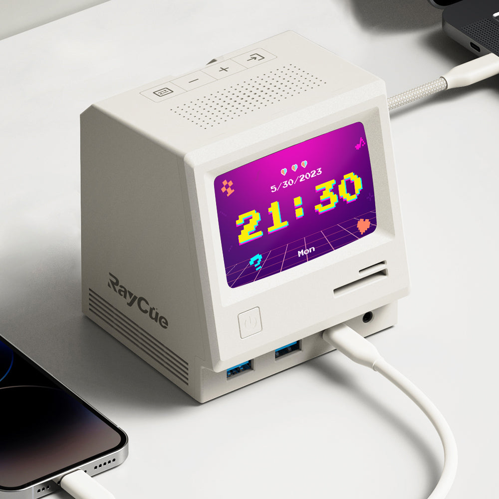 13-in-1 Retro Style Multifunctional Dock w/ Display