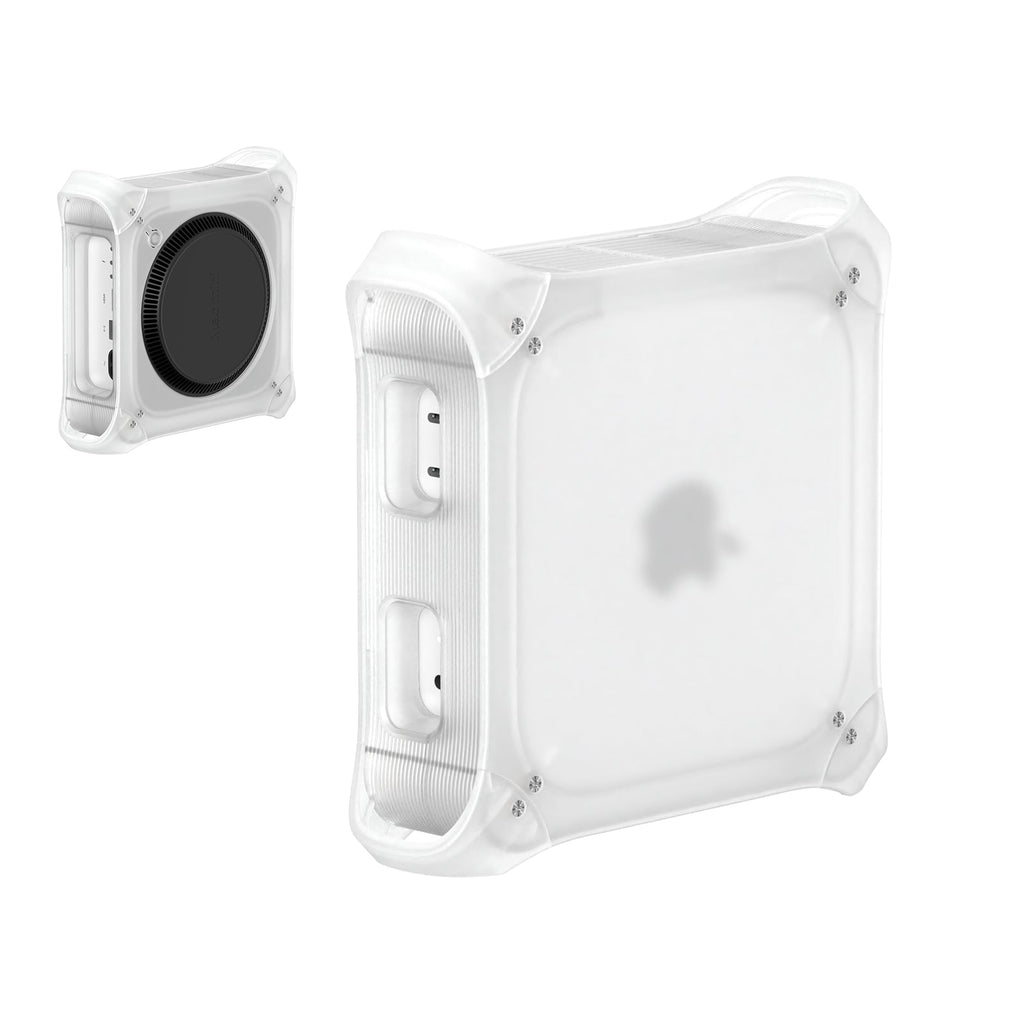 Retro vertical stand for Mac mini in Snow