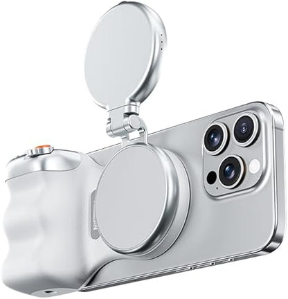 Magnetic Phone Camera Grip for iPhone/Android Fun Shot with Detachable Wireless Shutter Remote - Official Certification - 1/4" Tripod Screw - Comfort Ergonomic Camera Grip Handle Holder