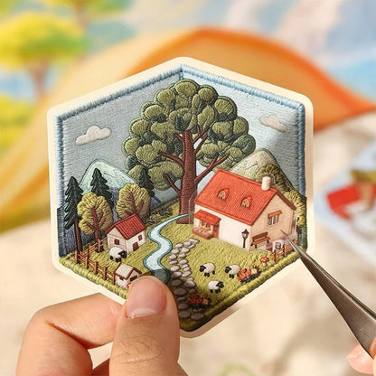3D Embroidery Garden Sticker Scene Kit