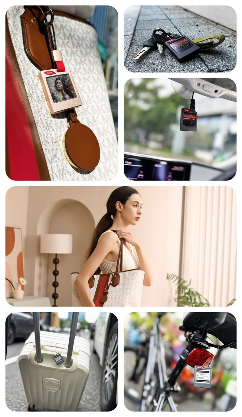 Customizable E-Ink Bluetooth Tracker with Photo & Contact Display