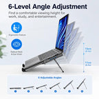 The world’s smallest foldable laptop stand with integrated USB hub—designed for modern mobile work.