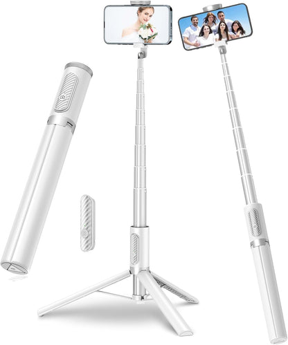 KOKOGOL 67" Cell Phone Selfie Stick Tripod,Smartphone Stand All-in-1 with Integrated Wireless Remote,Portable,Lightweight,Extendable for iPhone/Android(Black)
