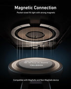 Magnetic Selfie Light, Phone Light Compatible with iPhone Magsafe, CRI97 360° LED Selfie Ring Fill Light with Mirror for Selfies/Photography/TikTok/Zoom Calls/Video Conference