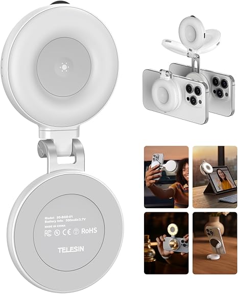 Magnetic Phone Camera Grip for iPhone/Android Fun Shot with Detachable Wireless Shutter Remote - Official Certification - 1/4" Tripod Screw - Comfort Ergonomic Camera Grip Handle Holder