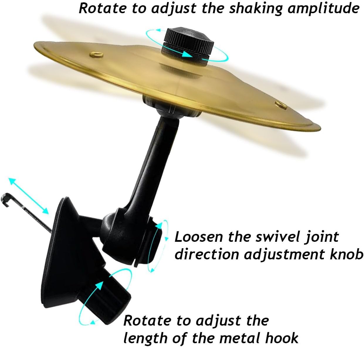 Car Cymbal. Mini Drum Crash Cymbal For Car Vent.Car Cymbal Air Vent.Car Symbol Drum Air Vent (Gold)