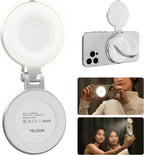 Magnetic Selfie Light, Phone Light Compatible with iPhone Magsafe, CRI97 360° LED Selfie Ring Fill Light with Mirror for Selfies/Photography/TikTok/Zoom Calls/Video Conference