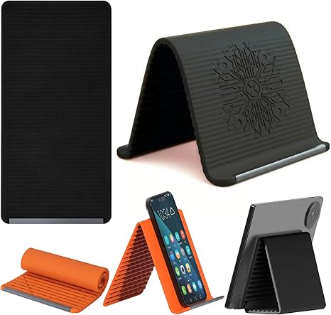 Ultra-Slim Foldable Phone Stand – Universal Adjustable Silicone Cradle for Desk & Travel