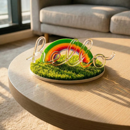 “Hello” Handwritten Clear Acrylic Display – A Small Nostalgic Desk Statement