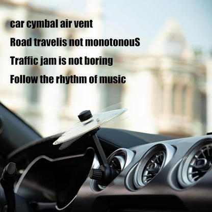 Car Cymbal. Mini Drum Crash Cymbal For Car Vent.Car Cymbal Air Vent.Car Symbol Drum Air Vent (Gold)