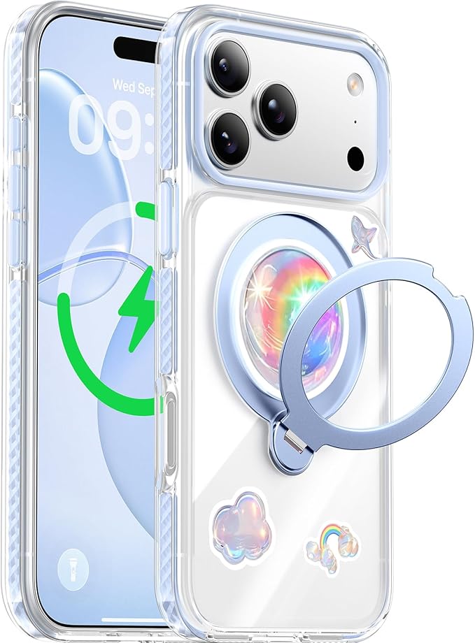 360 Spin Magnetic Stand (Pro-Version) for iPhone 17 Pro Case (Compatible with MagSafe)