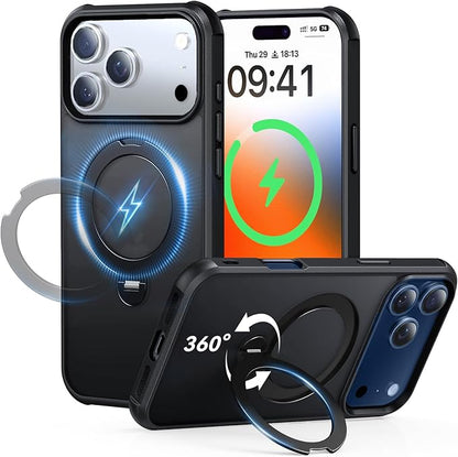 360 Spin Magnetic Stand (Pro-Version) for iPhone 17 Pro Case (Compatible with MagSafe)