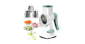 Rotary cheese grater with 5 blades and suction base