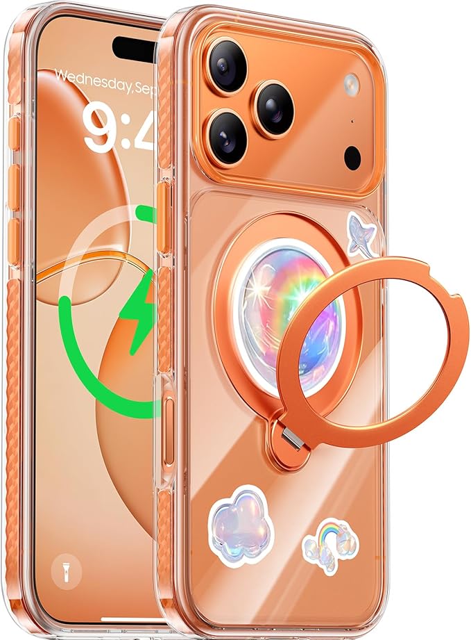 360 Spin Magnetic Stand (Pro-Version) for iPhone 17 Pro Case (Compatible with MagSafe)