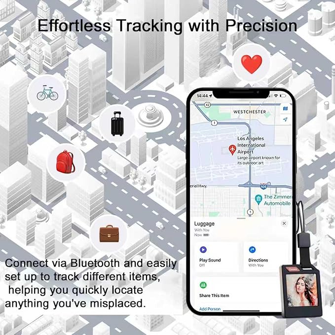 KOKOGOL E-Ink Smart Tag — Customizable Photo Tracker for Apple Find My
