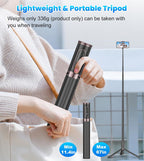 KOKOGOL 67" Cell Phone Selfie Stick Tripod,Smartphone Stand All-in-1 with Integrated Wireless Remote,Portable,Lightweight,Extendable for iPhone/Android(Black)